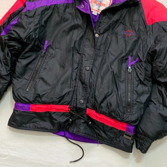 Edelweiss Skiwear Women's Ski Snow Puffer Jacket Down Insulated Size M Black - Picture 5 of 11